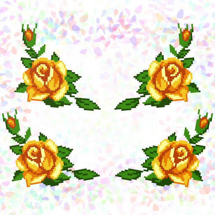 K209 — Жовті троянди (4 фраґменти)