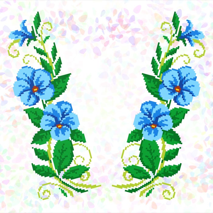 K278 — Блакитні квіти (2 фраґменти)
