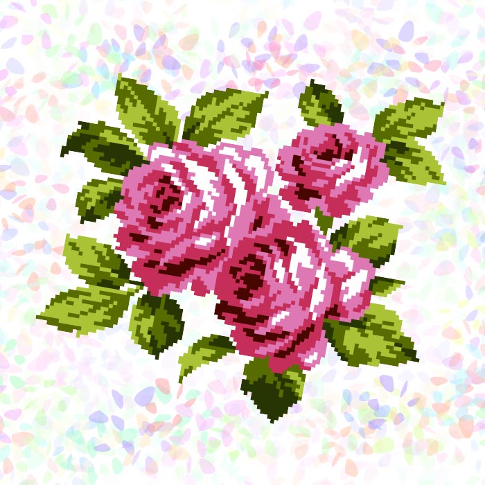 K301 — Букет троянд (1 фраґмент)