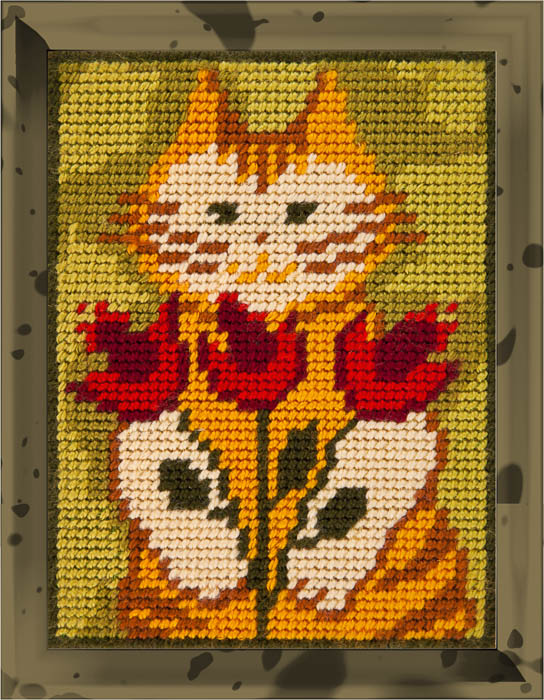 X2213 — Кіт з тюльпанами
